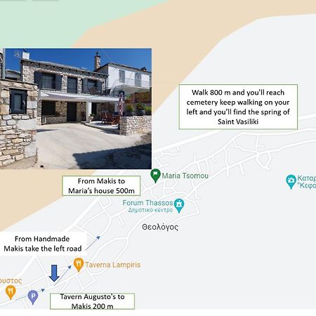 Villa Maria Tsomou à Theologos  Extérieur photo